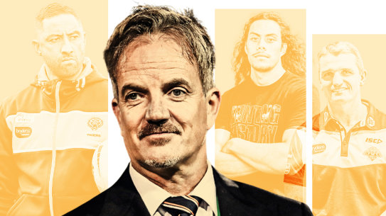 Eye of the storm … Justin Pascoe, Benji Marshall, Jarome Luai and Ivan Cleary