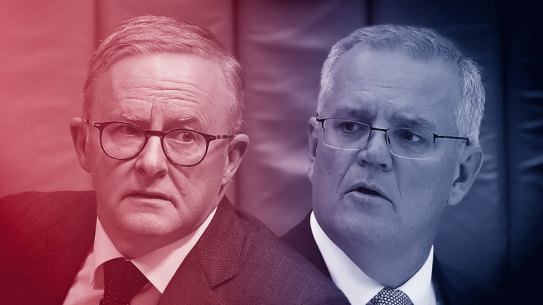 Anthony Albanese and Scott Morrison