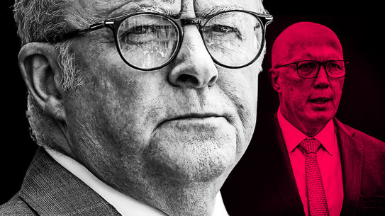Anthony Albanese and Peter Dutton composite for Paddy Manning opinion piece.