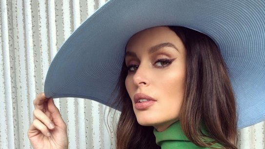 Nicole Trunfio attends Oaks Day at Flemington Racecourse.
