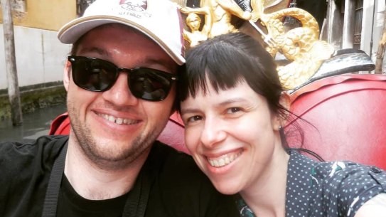 Australian citizen Jonathan Powell and his Brazilian partner Luciana de Morais. Luciana has a 309 migrant partner visa, which cost more than $7000, but she has been unable to get a flight to Australia during the coronavirus pandemic and the visa will expire in February.