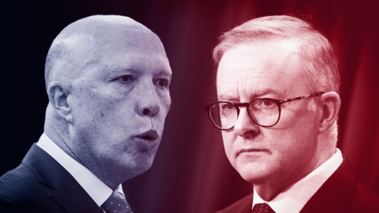 Anthony Albanese is well in front of Peter Dutton as preferred prime minister.