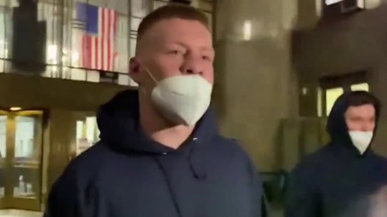 Jordan De Goey pictured outside of a New York court.