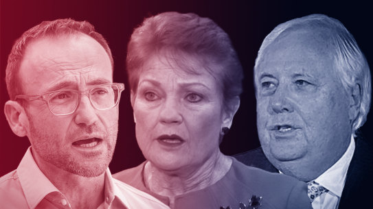 Adam Bandt’s Greens, Pauline Hanson’s One Nation and Clive Palmer’s United Australia Party have all gained ground.