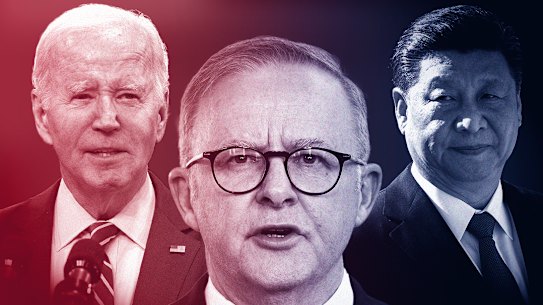 Anthony Albanese has been visiting foreign leaders including US President Joe Biden (left) and Chinese President Xi Jinping.