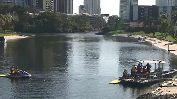 Police and surf lifesavers searched for more than three hours before the body was found.
