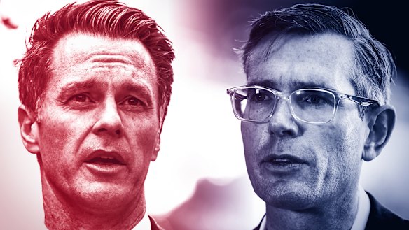 NSW Labor leader Chris Minns and Premier Dominic Perrottet.