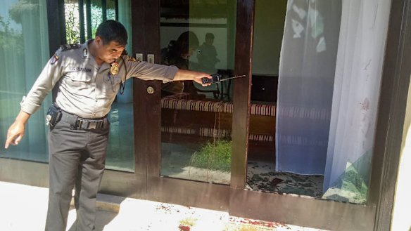 The glass window that Australian DJ Adam Gary Neat, also known as DJ Adam Sky, went through and died over the weekend. 