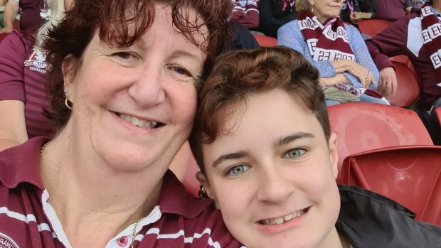 Long-time Manly member Sharon Kennedy and her son Andrew, 13, have been chosen to be among the first fans to return to the NRL for the Sea Eagles clash against the Broncos.