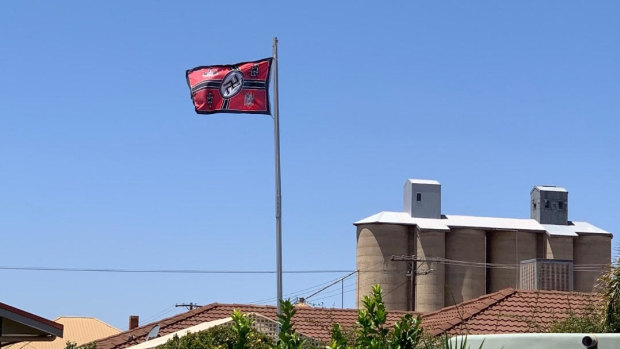 Several neighbours complained to police about the flag flying in Beulah, 400 kilometres north-west of Melbourne.