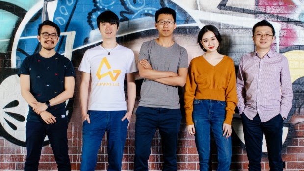 The founding team of AirWallex (left to right): Max Li, Xijing Dai, Jack Zhang, Lucy Liu and Ki-lok Wong