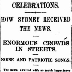Sydney Morning Herald, 12 November, 1918.