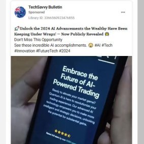 Despite reporting by this masthead highlighting Quantum AI scam ads on Facebook and Instagram, this new advertisement for the scam was live on Tuesday afternoon. 