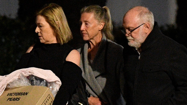 Therese Ann Cook (centre) was one of three women released on bail on Wednesday.
