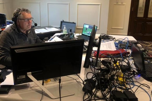 Like most radio hosts, 2GB morning presenter Ray Hadley is working remotely.