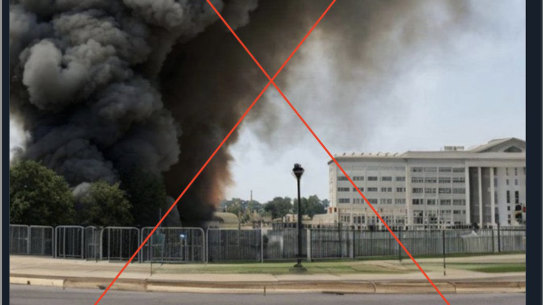 The fake image that purported to show an explosion near the Pentagon was shared by a fake Bloomberg account.