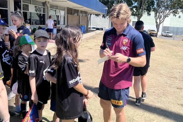 Will Ashcroft was a fan favourite at the Rebel Rookies clinic.