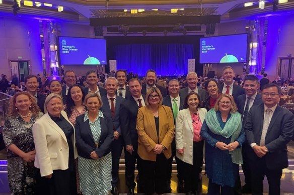 Victorian MPs at the premier’s iftar dinner in 2023.
