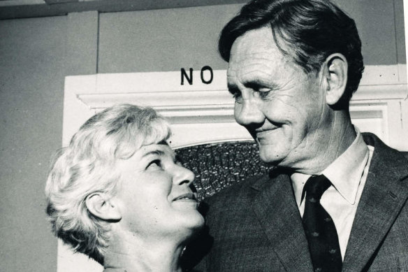 John Gorton, pictured with his wife Bettina, succeeded Holt as prime minister and MP for Higgins. 