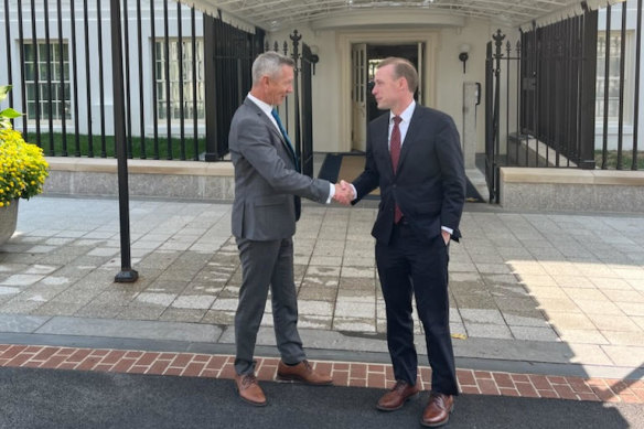 Peter Hartcher meets US National Security Adviser Jake Sullivan at the White House. 