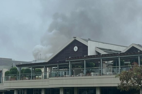 A fire has broken out at Kooyong Tennis Club.