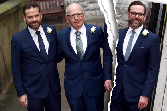 Lachlan, Rupert and James Murdoch.