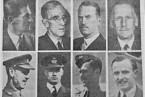 The victims of the crash in the Herald on August 14, 1940.