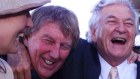 John Singleton, Bob Hawke and Blanche D’Alpuget at the Rosehill Races in 2000 after their horse, Belle Du Jour, won the Golden Slipper. 