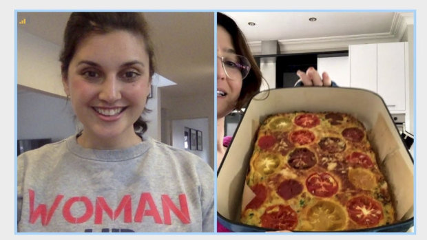 Jamila Rizvi and Alice Zaslavsky had a zucchini slice bake-off with members of the Quarantine with Jam and Clare Facebook group.