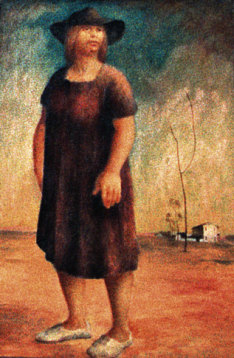 Drysdale's 1949 painting 'Woman in a Landscape"