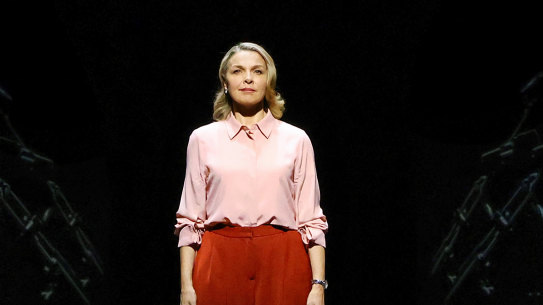 The barebones staging heightens the sense of Gillard being alone.