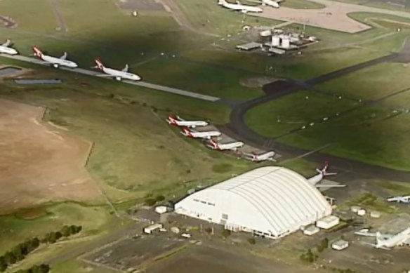 An aerial view of Avalon Airport, 50 kilometres south-west of Melbourne.