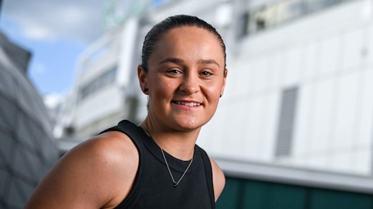 Ash Barty at the launch of her autobiography at Melbourne Park in November.