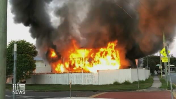 The home in Wooloowin in Brisbane’s north was engulfed in flames in May 2021.