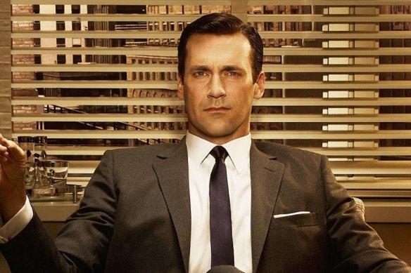 Jon Hamm as the slick but flawed Don Draper in Mad Men.