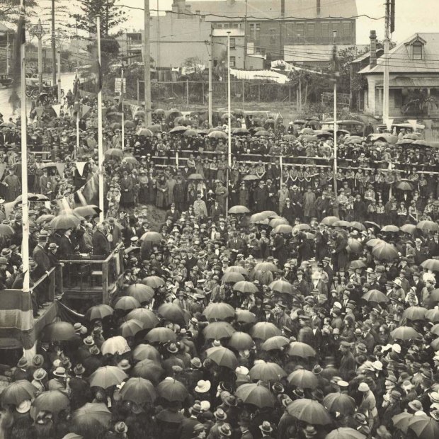 The first sod turn ceremony for the Sydney Harbour Bridge on 28 July, 1923.