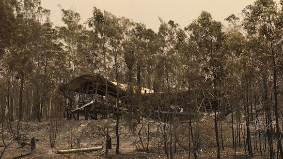 One home that couldn’t be saved in Cobraball near the central Queensland town of Yeppoon at the weekend.