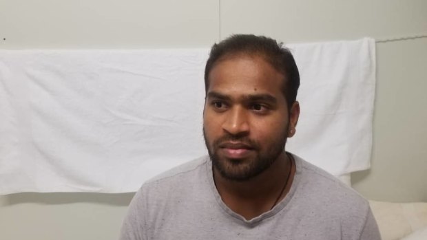 "Six years wasted" ...  Manus Island detainee Shaminda Kanapathi on Friday. 