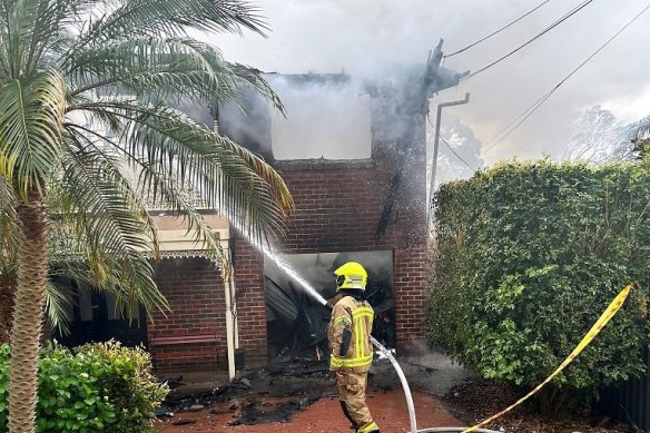 An e-bike left on charge burnt down a home in Oyster Bay in Sydney on Thursday.