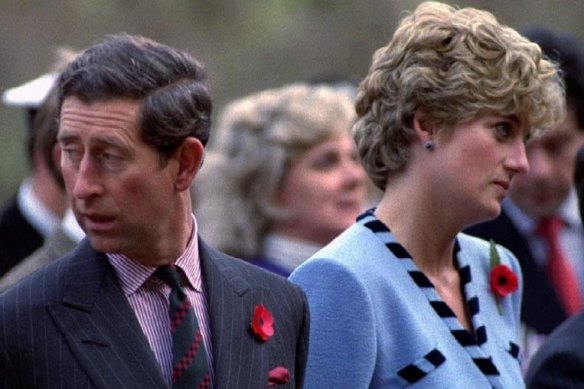 By 1992, Charles and Diana were estranged and the divide between them was obvious.