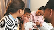Latrell Mitchell and partner Brielle Mercy have welcomed their fourth child, a beautiful baby girl. 