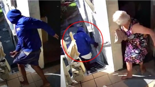 Feisty 91-year-old great grandmother Joanna De Loryn has defended her Holland Park West home from a thief.