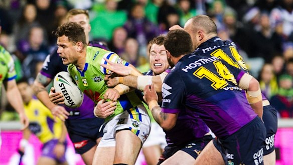 The Raiders have beaten Melbourne just once in the past seven games between the teams.