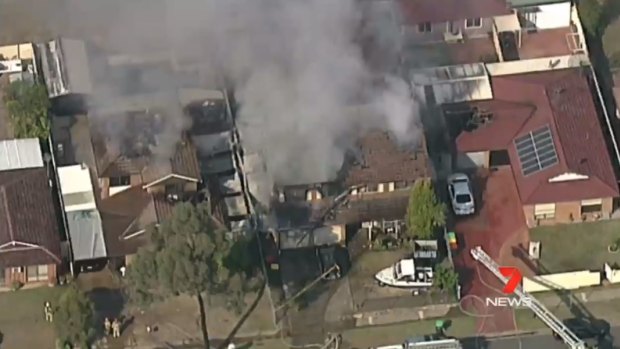 Three houses caught fire in Lurnea on Wednesday.