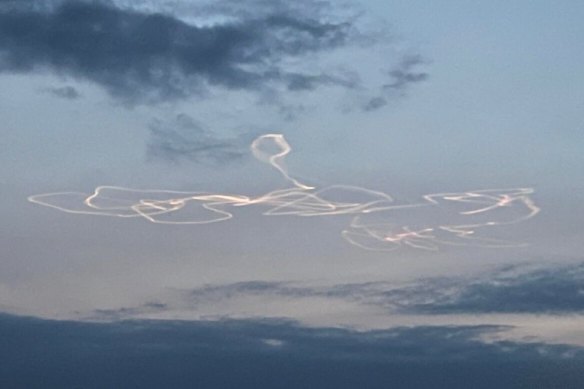 Locals in south-west France and northern Spain noticed the strange trails on Monday.