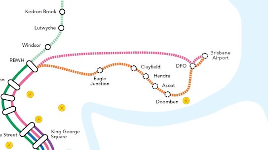 The proposed expansion of the Brisbane Metro.
