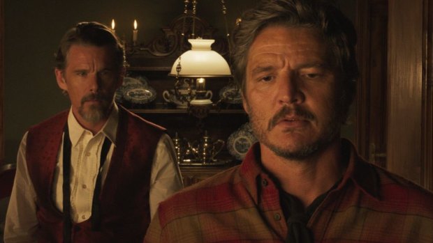 Ethan Hawke and Pedro Pascal play reunited lovers in Pedro Almodóvar’s sensual queer western, direct from Cannes.