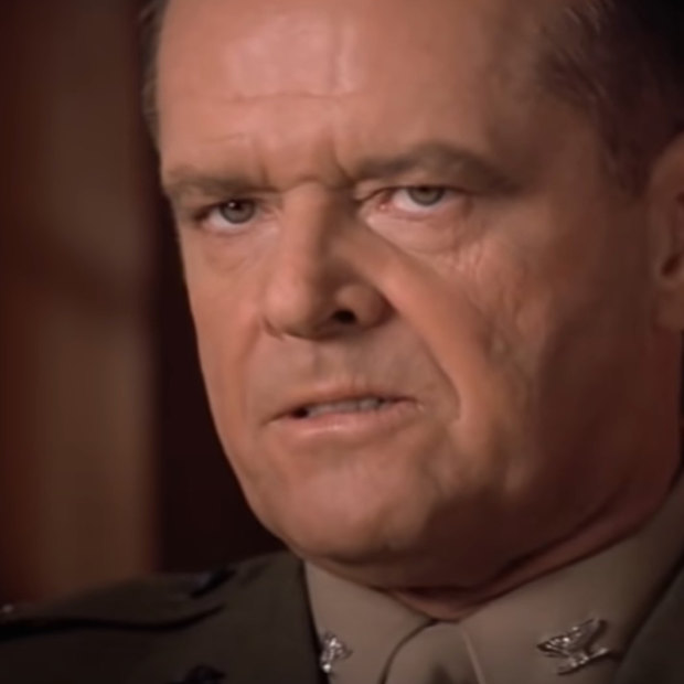 Jack Nicholson as Colonel Jessup in the movie A Few Good Men.