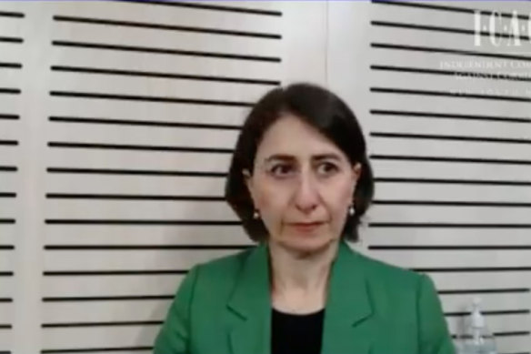 Gladys Berejiklian at the ICAC on Friday.