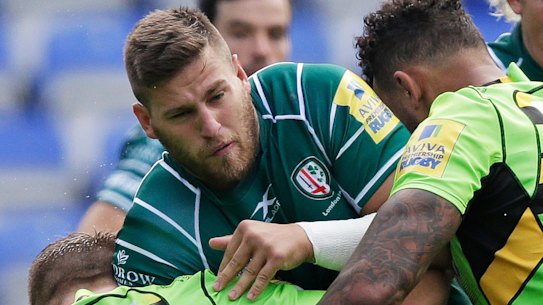 Dave Porecki in action for London Irish in 2017. 